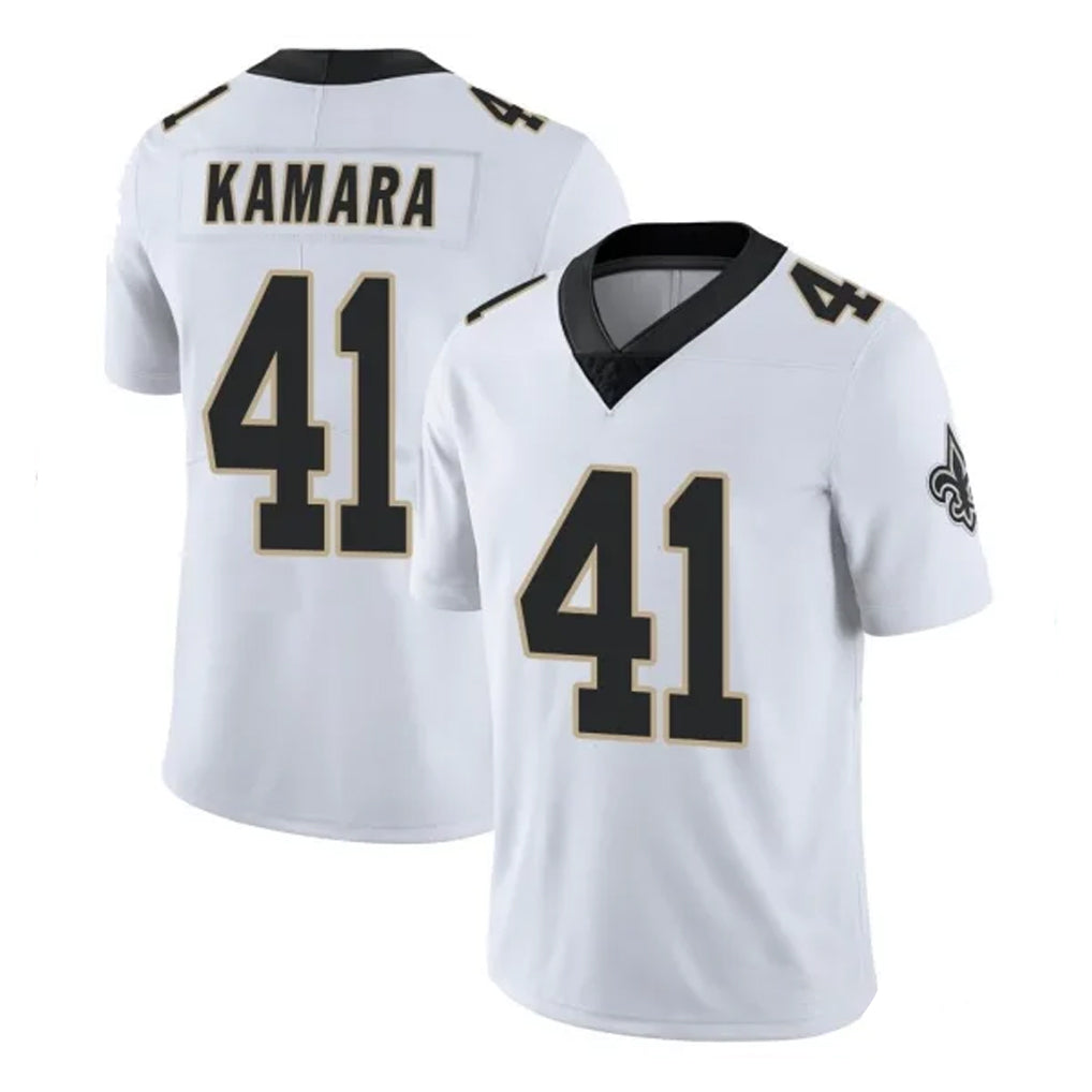 NO.Saints #41 Alvin Kamara Player White Limited Vapor Untouchable Home Game Gdoa Stitched Jerseys