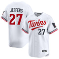 M.Twins #27 Ryan Jeffers Player White Home Limited Fdoa Stitched Jerseys