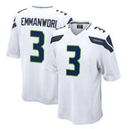 S.Seahawks #3 Nick Emmanwori Player White Home Game Gdoa Stitched Jerseys