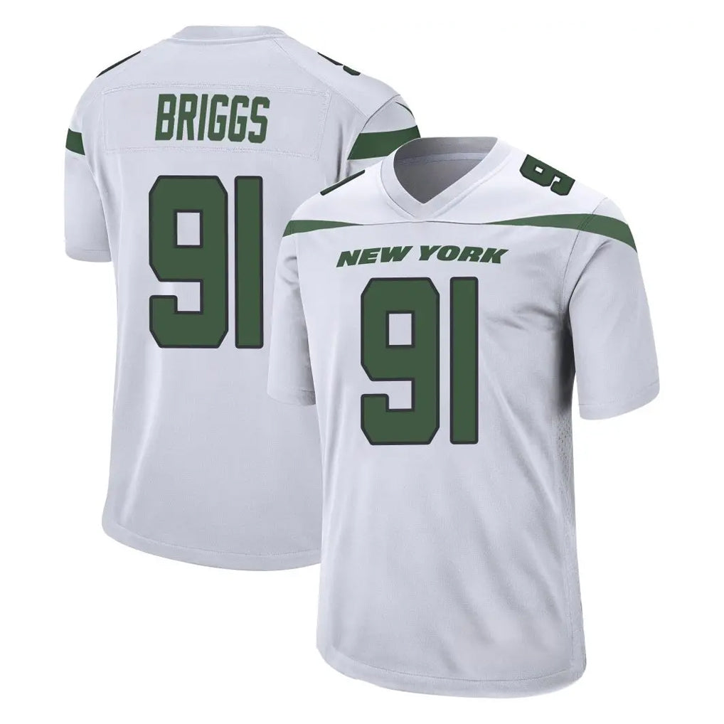 NY.Jets #91 Jowon Briggs Player White Spotlight Home Game Gdoa Stitched Jerseys