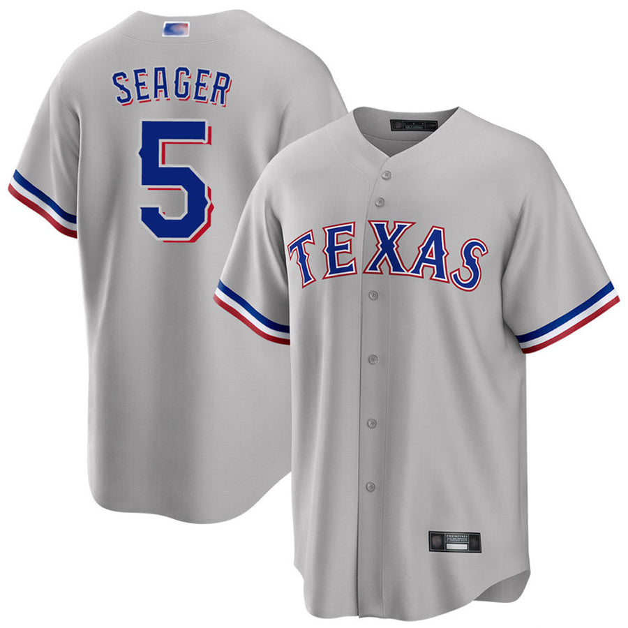 T.Rangers #5 Corey Seager Player Gray Home Game Fdoa Stitched Jerseys