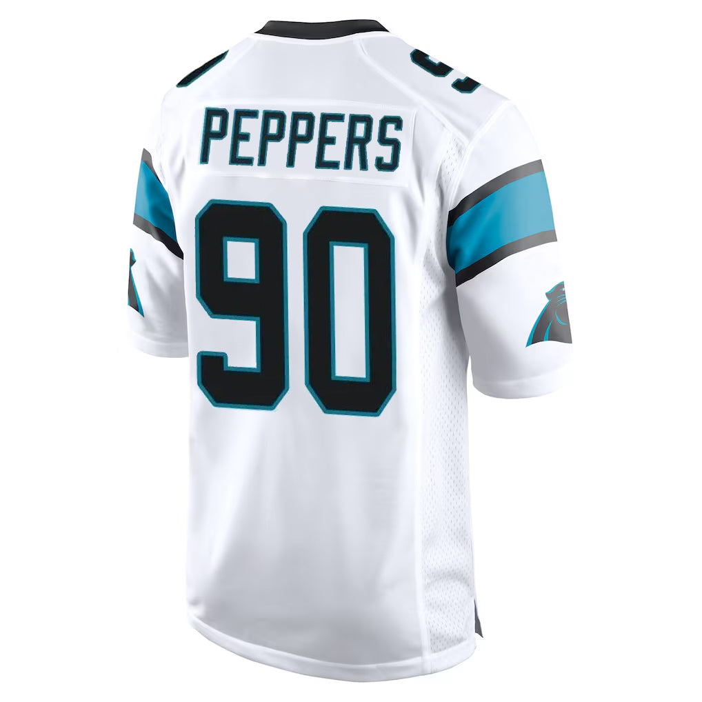 C.Panthers #90 Julius Peppers Player White Game Gdoa Stitched Jerseys