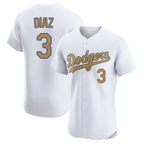 LA.Dodgers #3 Edwin D¨ªaz Player Gold Limited Elite Home Fdoa Stitched Jerseys