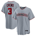 W.Nationals #3 Dylan Crews Player Gray Alternate Game Fdoa Stitched Jerseys