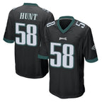 P.Eagles #58 Jalyx Hunt Player Black Home Game Gdoa Stitched Jerseys