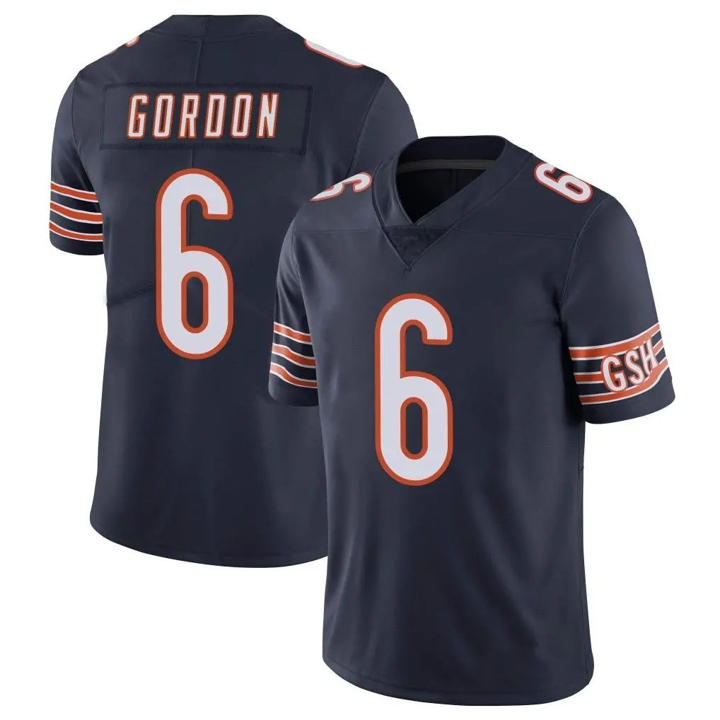 C.Bears #6 Kyler Gordon Player Navy Vapor Untouchable Limited Home Game Gdoa Stitched Jerseys