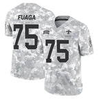 NO.Saints #75 Taliese Fuaga Player Arctic Camo Salute To Service Limited Game Gdoa Stitched Jerseys
