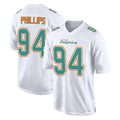 M.Dolphins #94 Jordan Phillips Player White Fashion Home Game Gdoa Stitched Jerseys