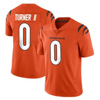 C.Bengals #0 DJ Turner II Player Orange Vapor Untouchable Limited Home Game Gdoa Stitched Jerseys