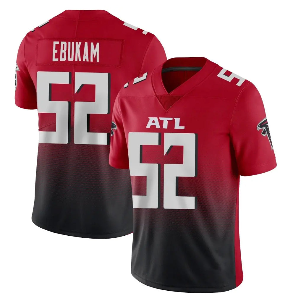 A.Falcons #52 Samson Ebukam Player Red Vapor Untouchable Limited Home Game Gdoa Stitched Jerseys