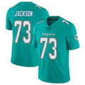 M.Dolphins #73 Austin Jackson Player Aqua Limited Vapor Untouchable Home Game Gdoa Stitched Jerseys