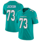 M.Dolphins #73 Austin Jackson Player Aqua Limited Vapor Untouchable Home Game Gdoa Stitched Jerseys
