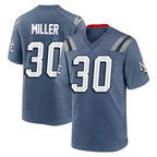NE.Patriots #30 Jam Miller Player Blue Rivalries Collection Home Game Gdoa Stitched Jerseys