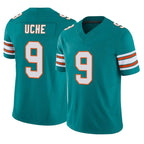 M.Dolphins #9 Joshua Uche Player Aqua Limited Alternate Vapor F.U.S.E. Home Game Gdoa Stitched Jerseys