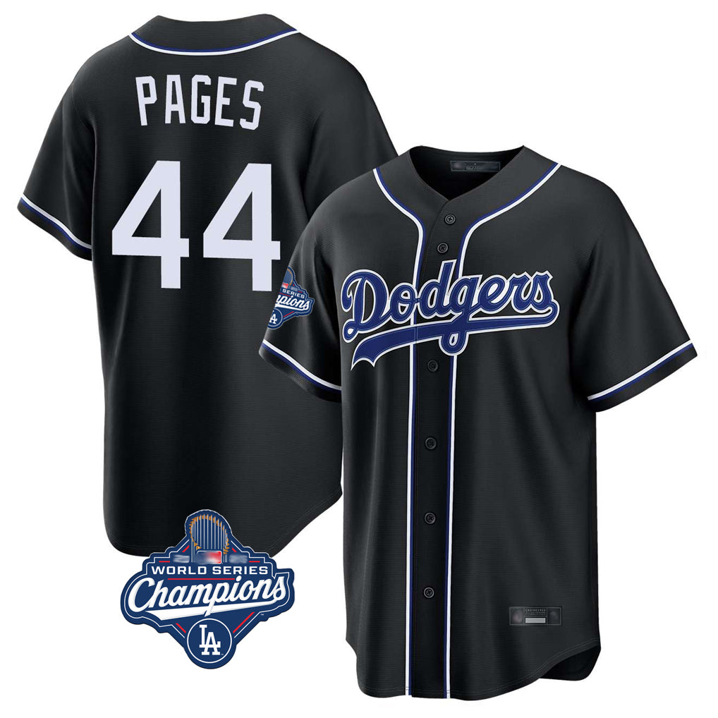 LA.Dodgers #44 Andy Pages Player Black World Series Meet Carbon Limited Home Fdoa Stitched Jerseys