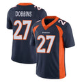D.Broncos #27 J.K. Dobbins Player Navy Vapor Untouchable Limited Game Gdoa Stitched Jerseys