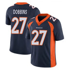 D.Broncos #27 J.K. Dobbins Player Navy Vapor Untouchable Limited Game Gdoa Stitched Jerseys
