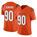 C.Bengals #90 Kris Jenkins Jr Player Orange Vapor F.U.S.E. Limited Home Game Gdoa Stitched Jerseys
