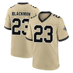 NO.Saints #23 Julian Blackmon Player Gold Home Game Gdoa Stitched Jerseys