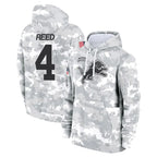 D.Lions #4 D.J. Reed Player Arctic Camo Salute to Service Hoodies Limited Game Gdoa Stitched Jerseys