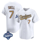 LA.Dodgers #7 Blake Snell Player Gold Collection Limited World Series Meet Home Fdoa Stitched Jerseys