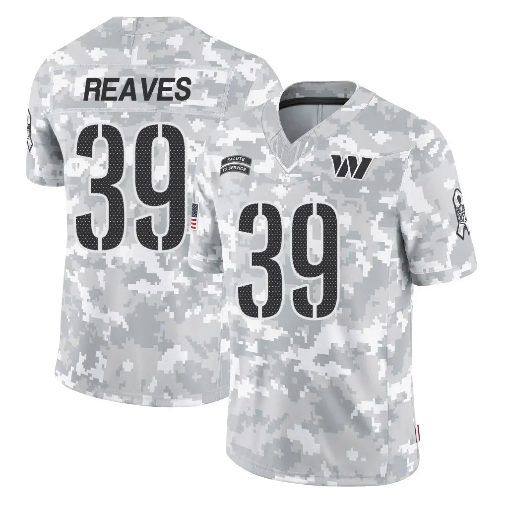 W.Commanders #39 Jeremy Reaves Player Arctic Camo Limited Salute To Service Home Game Gdoa Stitched Jerseys