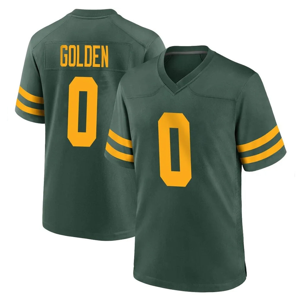 GB.Packers #0 Matthew Golden Player Green Alternate Home Game Gdoa Stitched Jerseys