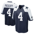 D.Cowboys #4 Dak Prescott Player Navy-White Alternate Home Game Gdoa Stitched Jerseys