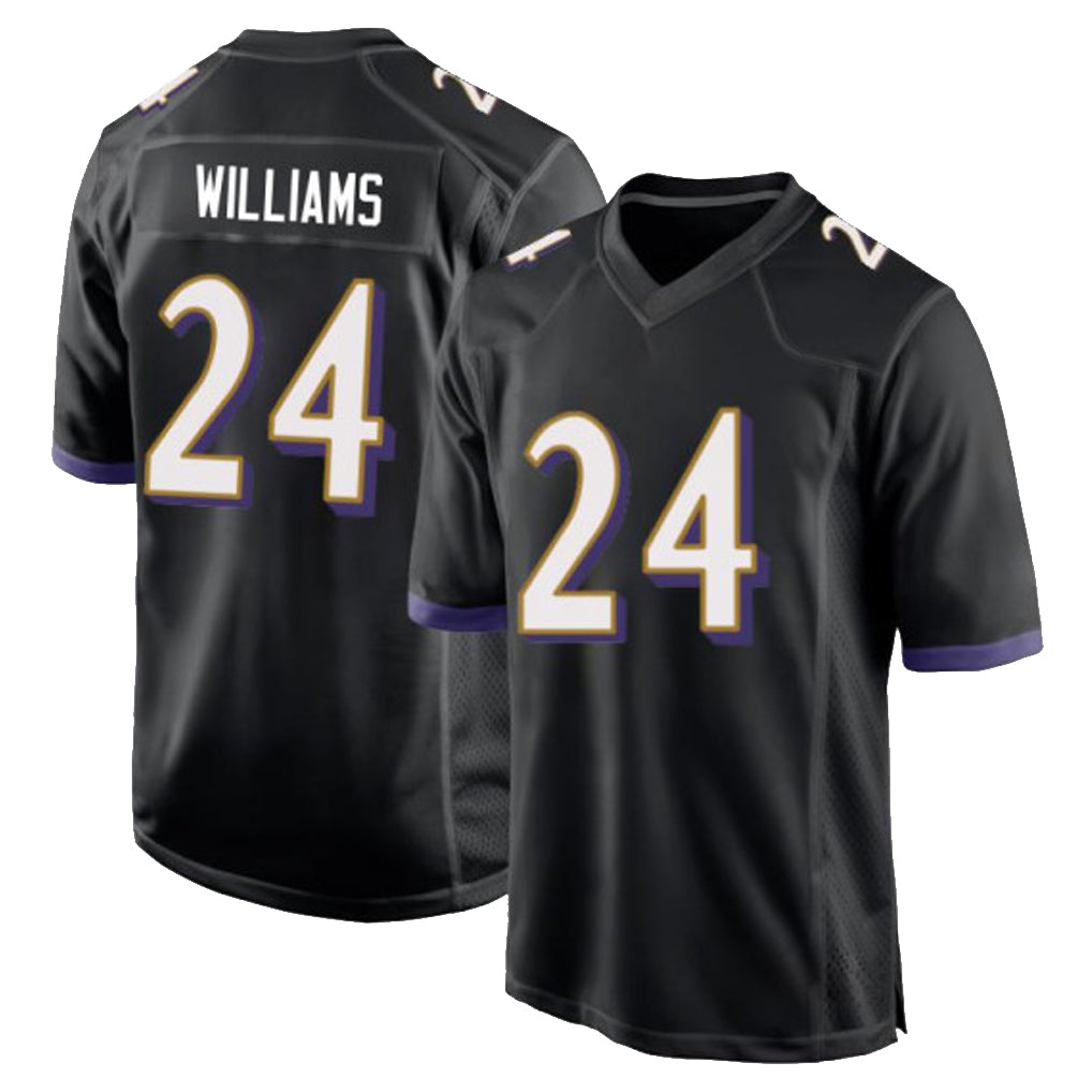 B.Ravens #24 Malaki Starks Player Black Home Game Gdoa Stitched Jerseys