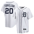D.Tigers #20 Spencer Torkelson Player White Home Game Gdoa Stitched Jerseys