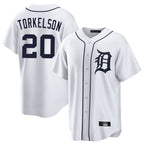 D.Tigers #20 Spencer Torkelson Player White Home Game Gdoa Stitched Jerseys