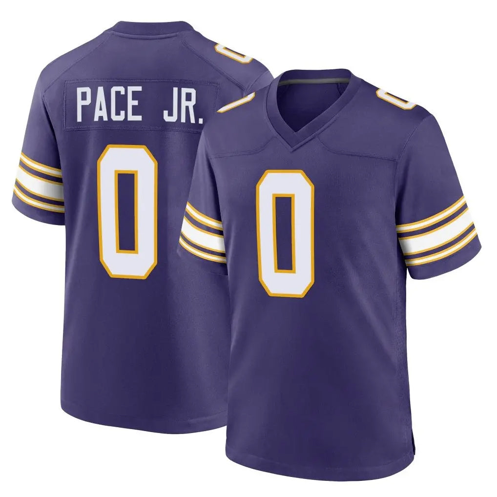 M.Vikings #0 Ivan Pace Jr. Player Purple Classic Home Game Gdoa Stitched Jerseys