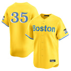 B.Red Sox #35 Garrett Crochet Player Yellow Limited Home Game Gdoa Stitched Jerseys
