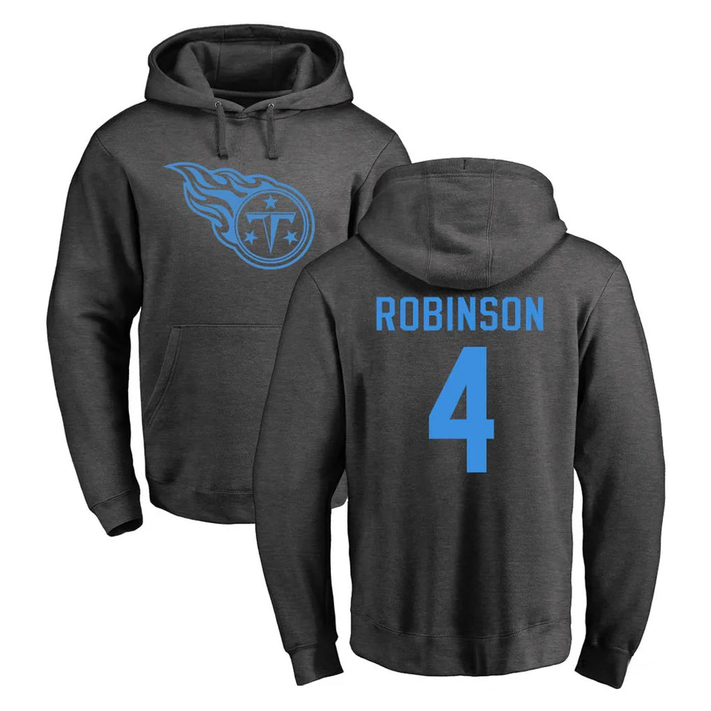 T.Titans #4 Wan'Dale Robinson Player Ash One Color Pullover Hoodies Home Game Gdoa Stitched Jerseys