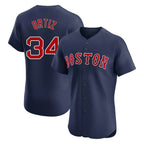 B.Red Sox #34 David Ortiz Player Navy Limited Elite Home Game Gdoa Stitched Jerseys