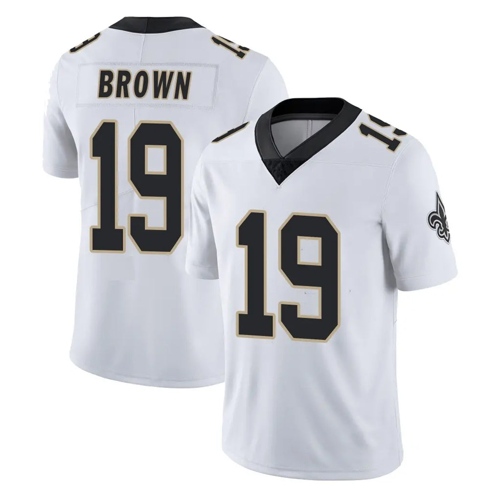 NO.Saints #19 Barion Brown Player White Limited Vapor Untouchable Home Game Gdoa Stitched Jerseys