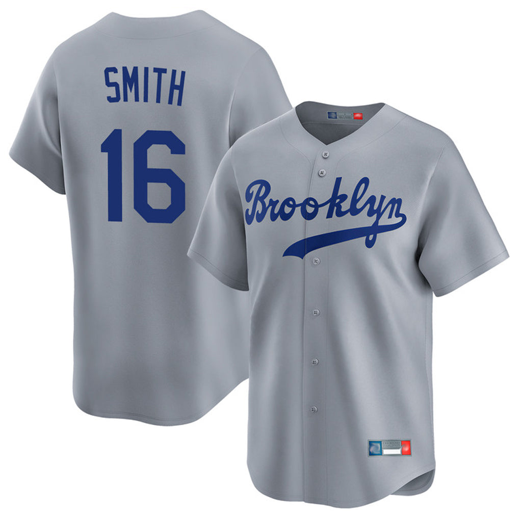 LA.Dodgers #16 Will Smith Player Gray Game Limited Home Fdoa Stitched Jerseys