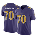 B.Ravens #70 Roger Rosengarten Player Purple Vapor F.U.S.E. Limited Gdoa Stitched Jerseys