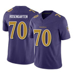 B.Ravens #70 Roger Rosengarten Player Purple Vapor F.U.S.E. Limited Gdoa Stitched Jerseys