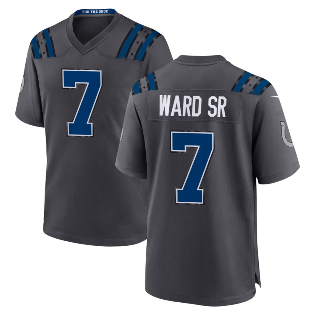 IN.Colts #7 Charvarius Ward Sr.Player Anthracite 2026 Rivalries Collection Home Game Gdoa Stitched Jerseys