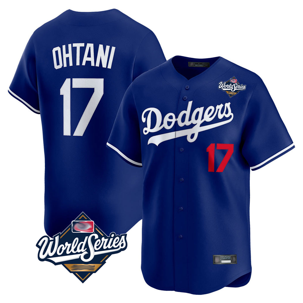 LA.Dodgers #17 Shohei Ohtani Player Royal World Series Limited Home Fdoa Stitched Jerseys