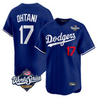 LA.Dodgers #17 Shohei Ohtani Player Royal World Series Limited Home Fdoa Stitched Jerseys