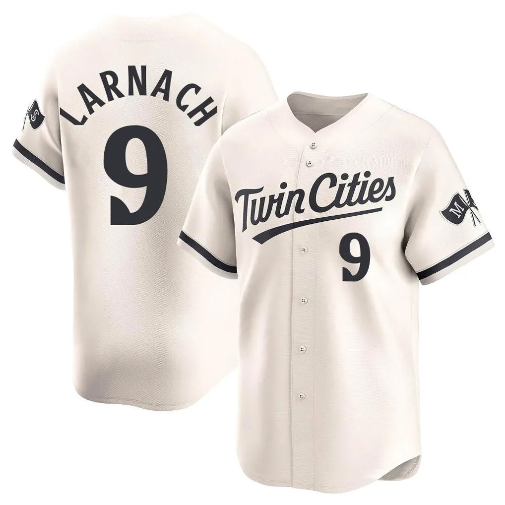 M.Twins #9 Trevor Larnach Player Cream Home Limited Fdoa Stitched Jerseys