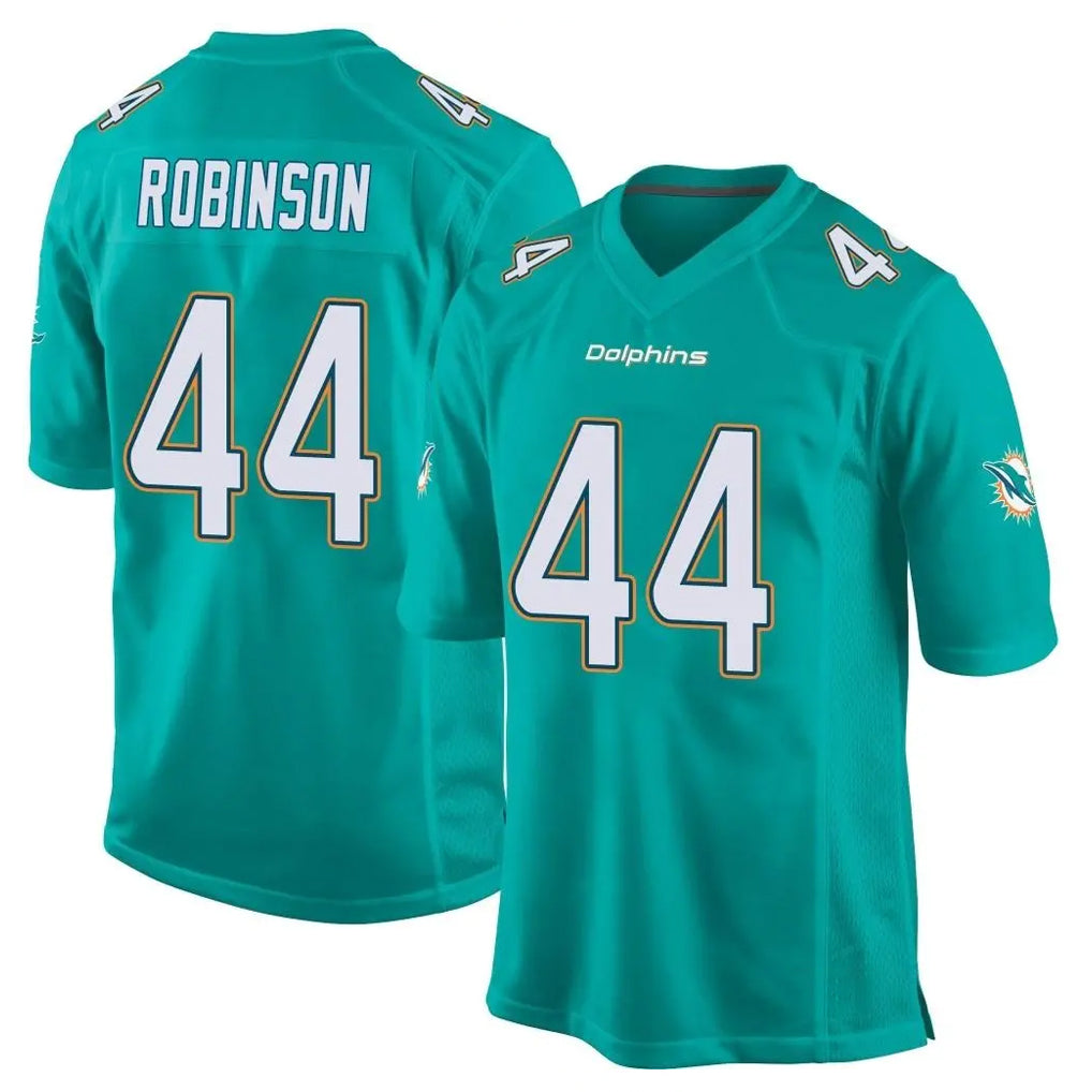 M.Dolphins #44 Chop Robinson Player Aqua Team Color Home Game Gdoa Stitched Jerseys