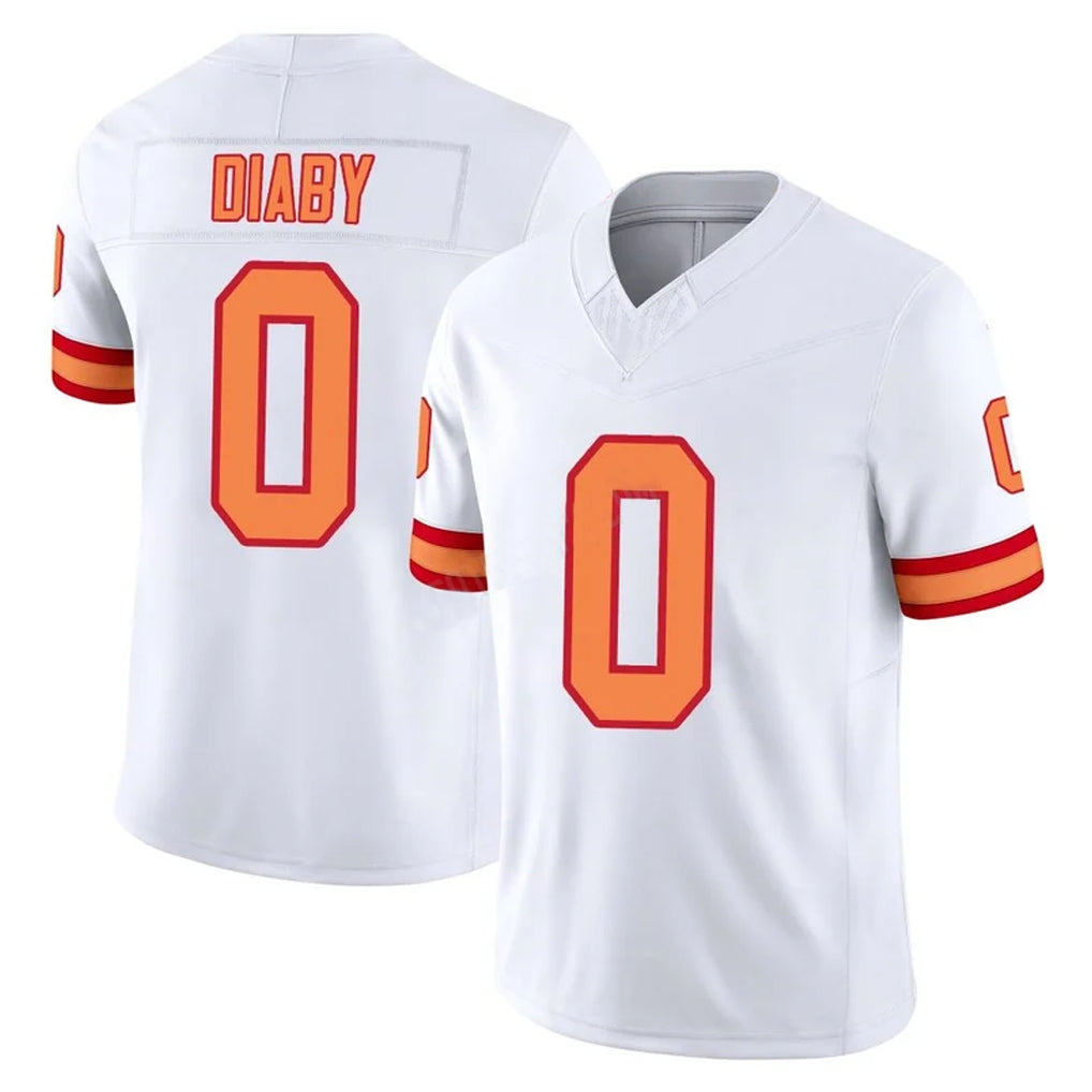 TB.Buccaneers #0 Yaya Diaby Player White Limited '76 Vapor F.U.S.E. Home Game Gdoa Stitched Jerseys