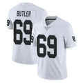 LV.Raiders #69 Adam Butler Player White Limited Vapor Untouchable Home Game Gdoa Stitched Jerseys