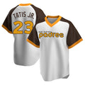 S.Diego Padres #23 Fernando Tatis Jr Player White Home Cooperstown Collection Replica Game Fdoa Stitched Jerseys