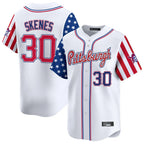 P.Pirates #30 Paul Skenes Player White 2025 Independence Day Vapor Premier Limited Fdoa Stitched Jerseys