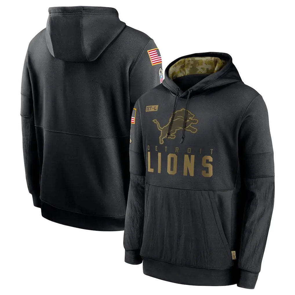 D.Lions ## Lions Blank Player Black Salute to Service Hoodies Limited Game Gdoa Stitched Jerseys