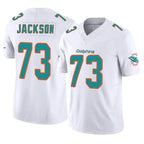 M.Dolphins #73 Austin Jackson Player White Limited Vapor F.U.S.E. Home Game Gdoa Stitched Jerseys